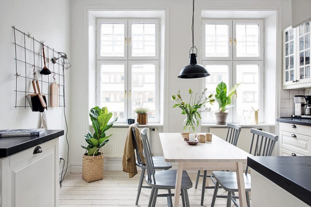 Interior without curtains