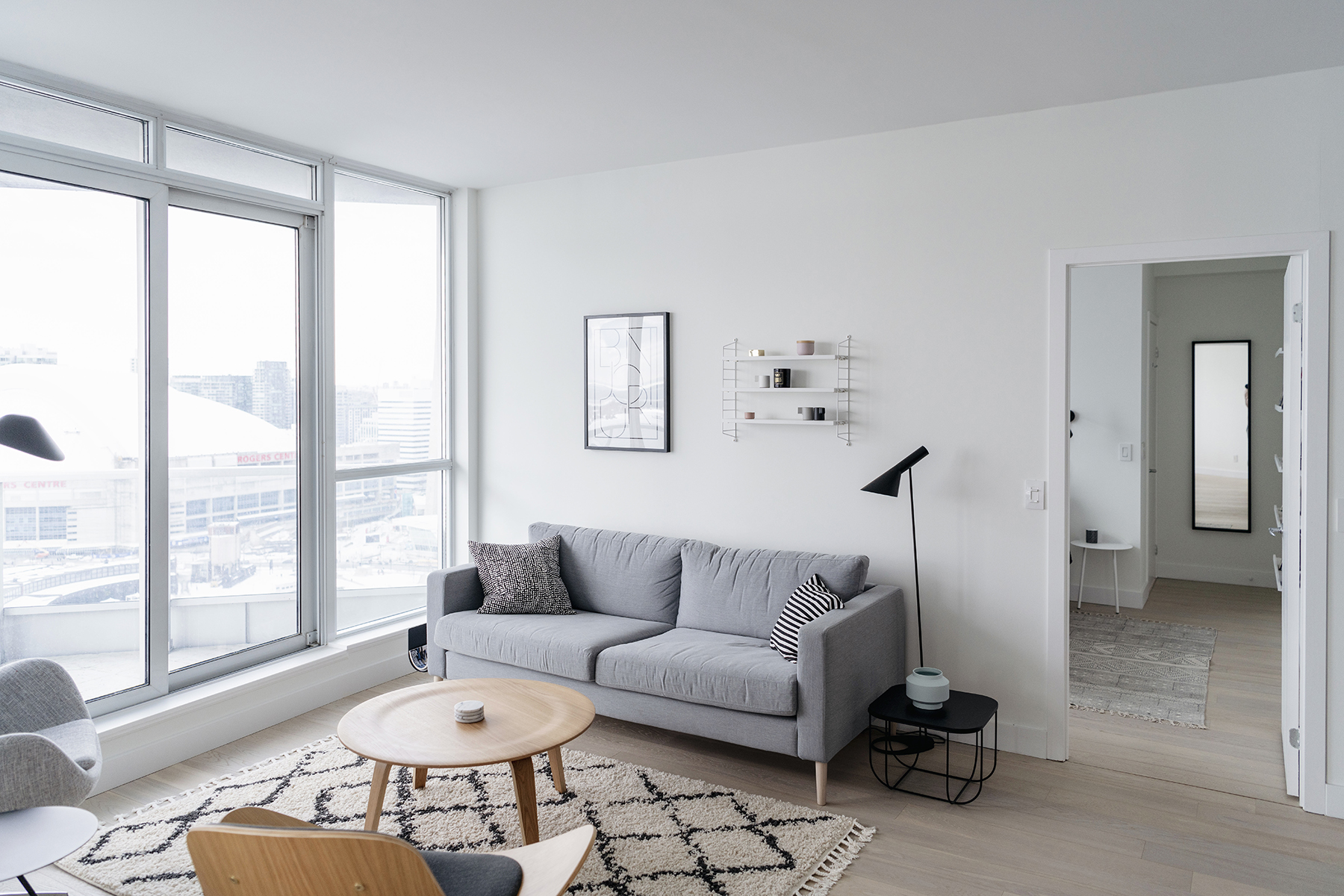 Windows without curtains