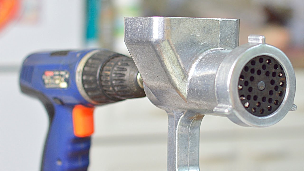 drive from a screwdriver for a meat grinder