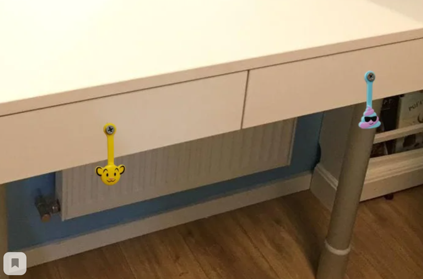 Fasteners as handles for furniture