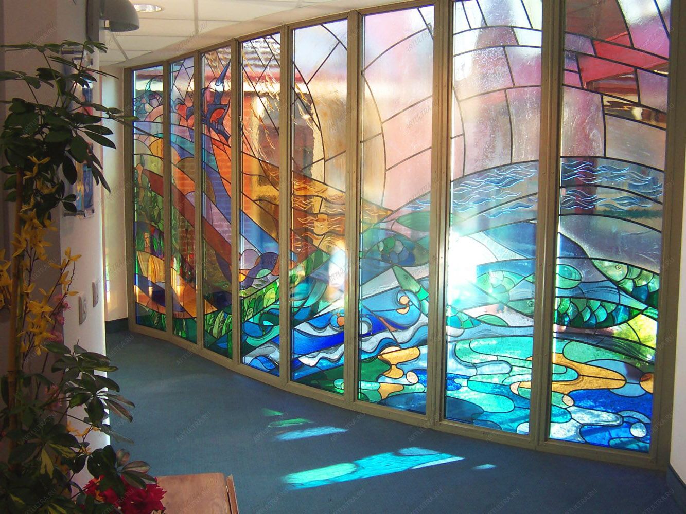 stained glass partition