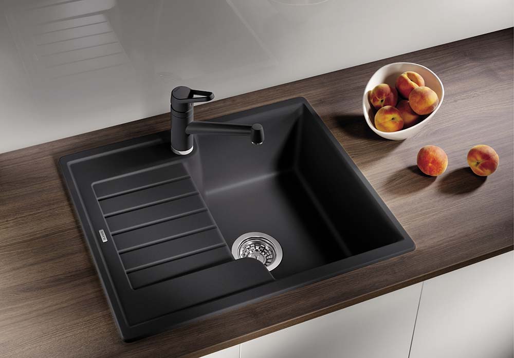 Black granite sink