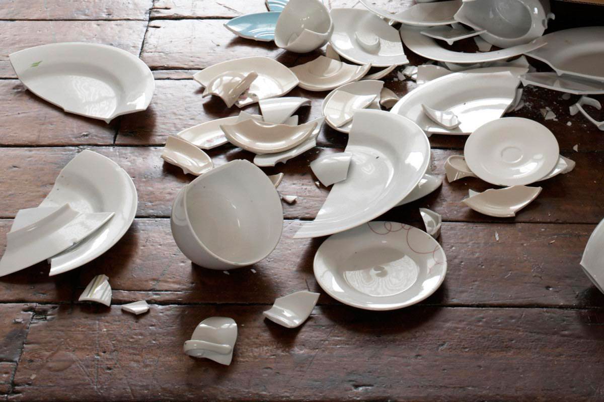 Broken dishes