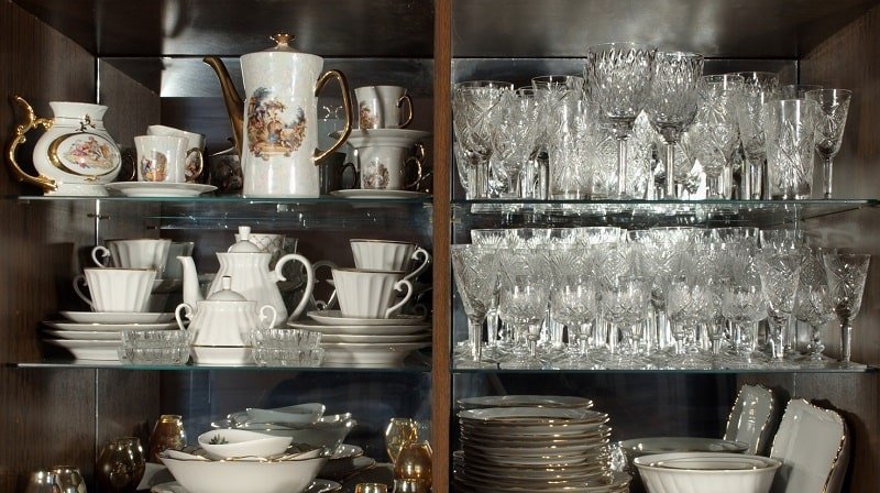 Crystal in the sideboard