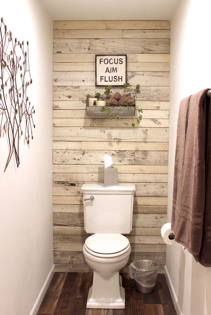 Non-trivial ideas for decorating the wall behind the toilet