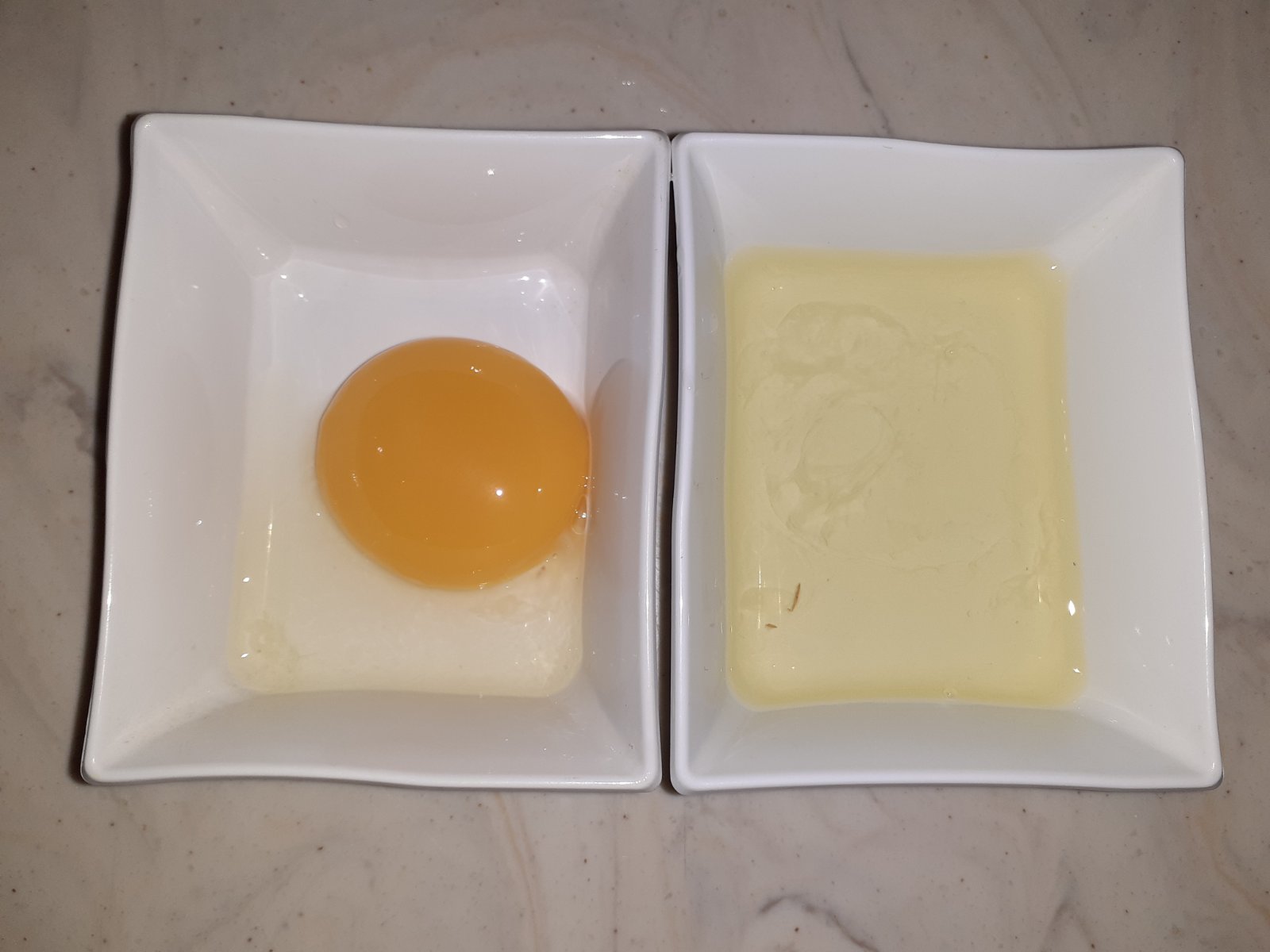 Separate the yolk from the white