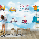 Photo wallpaper for a boy's room