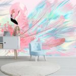 Photo wallpaper for a girl's room