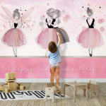 Photo wallpaper for a girl's room