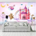 Photo wallpaper for a girl's room