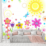 Photo wallpaper for a girl's room
