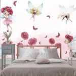 Photo wallpaper for a girl's room