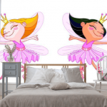 Photo wallpaper for a girl's room