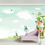 Photo wallpaper for a girl's room