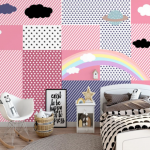 Photo wallpaper for a girl's room