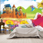 Photo wallpaper for a girl's room