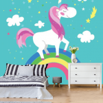 Photo wallpaper for a girl's room