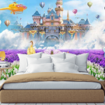 Photo wallpaper for a girl's room