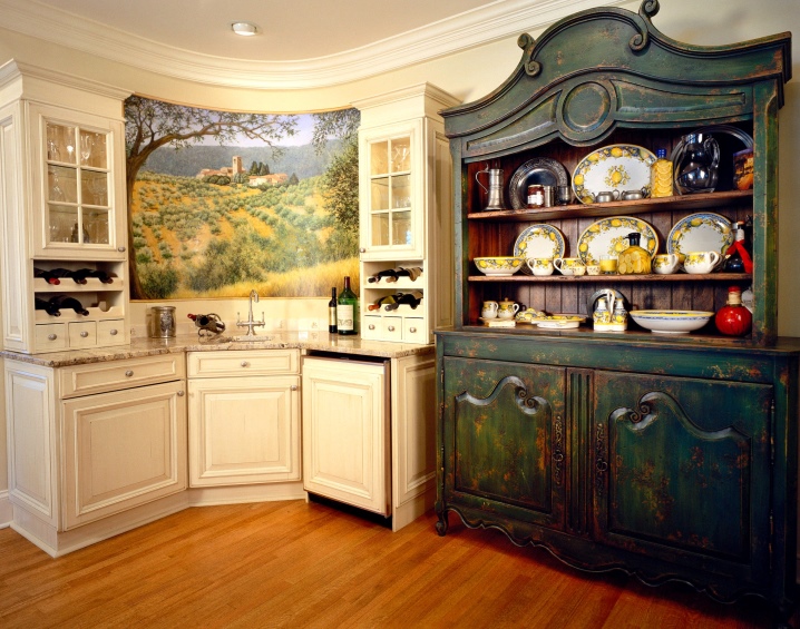 Antique chest of drawers in a modern interior