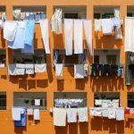 Drying things on the balcony