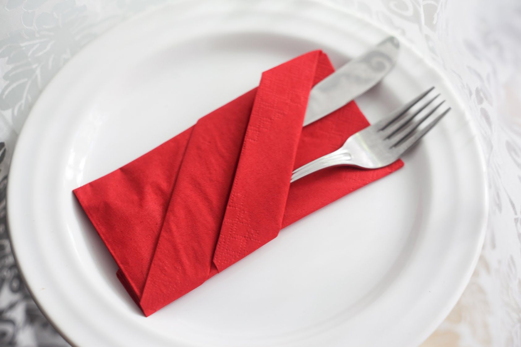 how to fold a napkin beautifully for a fork