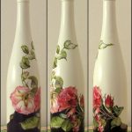 Decoupage bottles with napkins