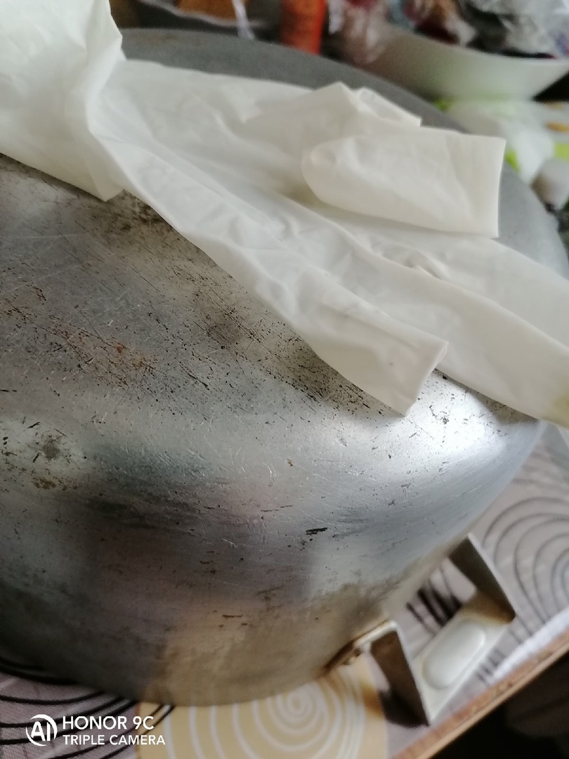 cleaning pans with Corvalol