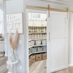Storage nook behind sliding door