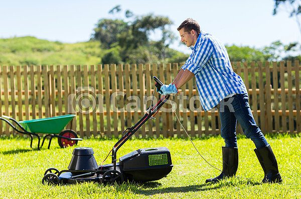 what not to do when working with a lawn mower