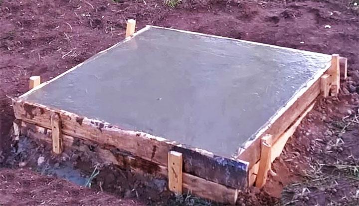 Foundation for a tandoor.