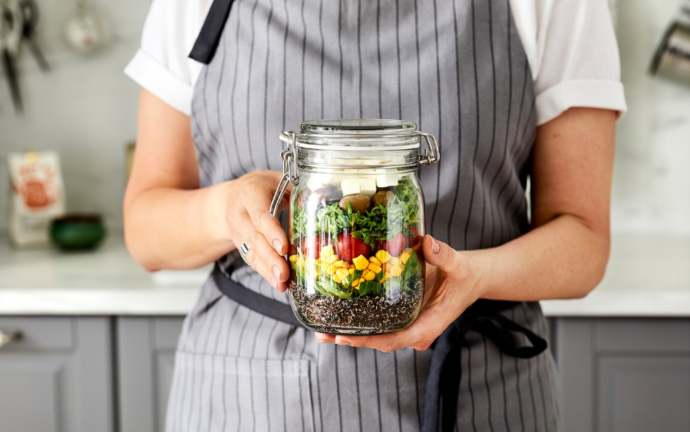 Glass jars instead of a lunchbox