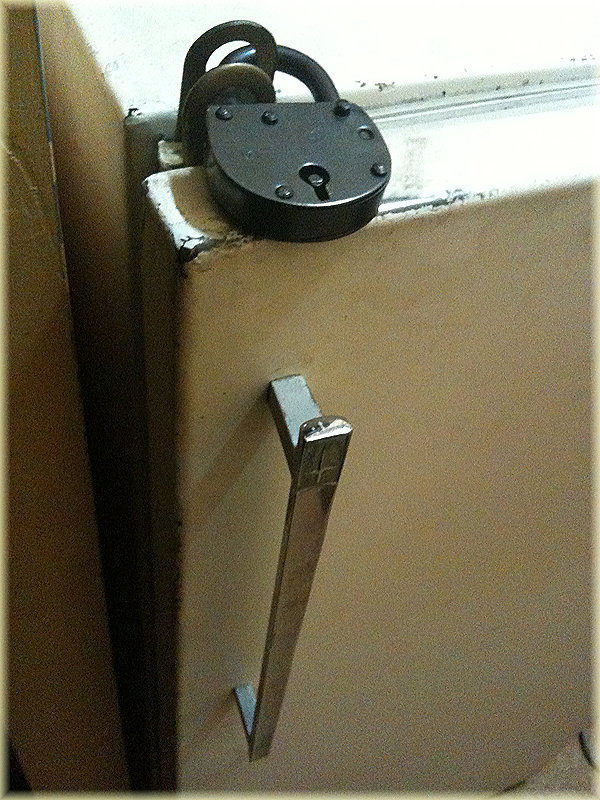 Lock on the refrigerator