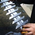 Homemade hedge trimmer.