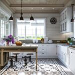 Chandelier in the kitchen