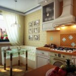 Chandelier in the kitchen