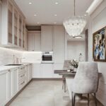 Chandelier in the kitchen