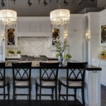 Chandelier in the kitchen