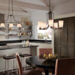 Chandelier in the kitchen