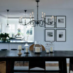 Chandelier in the kitchen