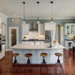 Chandelier in the kitchen
