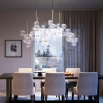 Chandelier in the kitchen