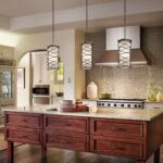 Chandelier in the kitchen