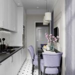 Chandelier in the kitchen