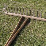Homemade rake.