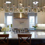 Chandelier in the kitchen