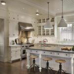 Chandelier in the kitchen