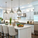 Chandelier in the kitchen