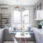 Chandelier in the kitchen
