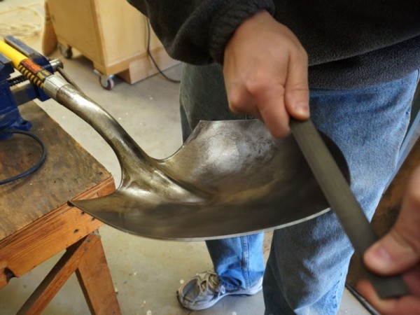 Sharpening with a file.