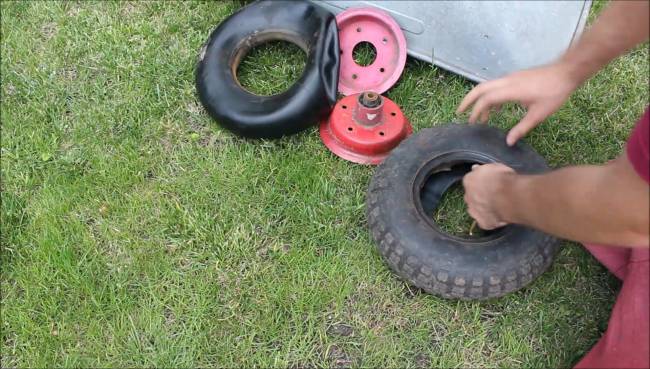 Wheel replacement process.